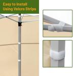 Beige Gazebo Side Walls with Roll-Up Windows