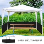 Vincreem Outdoor Canopy Half Wall Panel Set