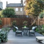 Black Metal Garden Screen Panel - 1.8m Privacy Divider