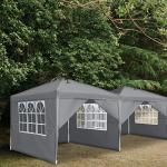 3x3m Grey Pop Up Gazebo with Windows