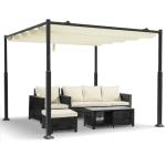 VOUNOT Retractable 3x3m Sliding Pergola Gazebo