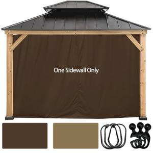 10ft Gazebo Canopy Sidewall Replacement Panels, Brown