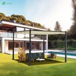 VOUNOT Retractable 3x3m Sliding Pergola Gazebo