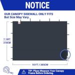 Pack of 3 Waterproof Gazebo Side Walls