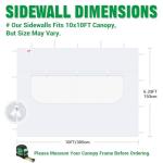 Acepic 2-Pack Curved Mesh Gazebo Panels