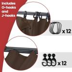 10ft Gazebo Canopy Sidewall Replacement Panels, Brown