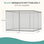 Aoodor 12x14 ft Gazebo Mosquito Netting Set