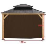 10ft Gazebo Canopy Sidewall Replacement Panels, Brown