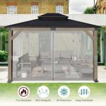 Aoodor 12x14 ft Gazebo Mosquito Netting Set