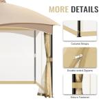 COWVIE Universal Gazebo Mosquito Netting 3m x 3m