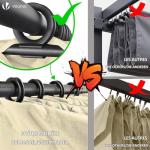 VOUNOT Retractable 3x3m Sliding Pergola Gazebo