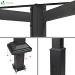 VOUNOT Retractable 3x3m Sliding Pergola Gazebo