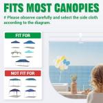 Acepic 2-Pack Curved Mesh Gazebo Panels