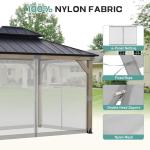 Aoodor 12x14 ft Gazebo Mosquito Netting Set