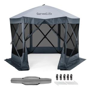 GarveeLife 10x10 Ft Pop Up Gazebo with Netting