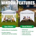 Acepic 2-Pack Curved Mesh Gazebo Panels