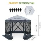 GarveeLife 10x10 Ft Pop Up Gazebo with Netting