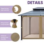 10x10 Gazebo Mesh Walls with Curtain Rings