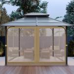 10x10 Gazebo Mesh Walls with Curtain Rings