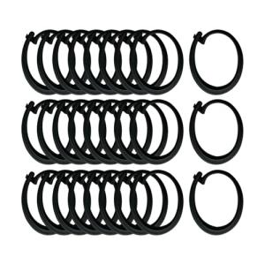 30 Pack Black Gazebo Curtain Hooks and Rings