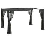 Outsunny 3x4m Aluminum Pergola with Canopy and Netting