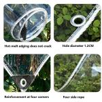 Transparent Heavy Duty Outdoor Curtains with Zip Door