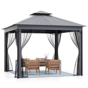 COSTWAY Heavy Duty Outdoor Garden Gazebo Tent