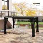 Outsunny 3x4m Aluminum Pergola with Canopy and Netting