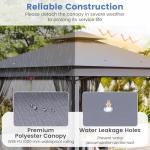 COSTWAY Heavy Duty Outdoor Garden Gazebo Tent