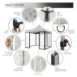 Gorilla Gazebo Pop-Up 3x3m Waterproof Canopy with Sides