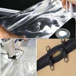 Transparent Heavy Duty Outdoor Curtains with Zip Door