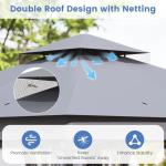 COSTWAY Heavy Duty Outdoor Garden Gazebo Tent