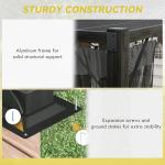 Outsunny 3x4m Aluminum Pergola with Canopy and Netting