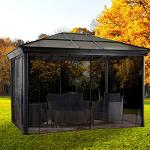 Gazebo Mosquito Netting Replacement 10x10ft Black