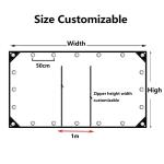Transparent Heavy Duty Outdoor Curtains with Zip Door