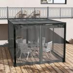 Outsunny 3x4m Aluminum Pergola with Canopy and Netting