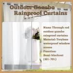 Waterproof Outdoor Gazebo Curtains for Privacy