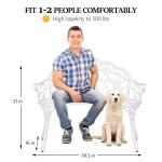 Bonnlo White Cast Aluminium Garden Bench