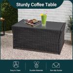 Black Rattan 4-Piece Outdoor Furniture Set