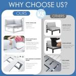 15 Piece Aluminum Patio Furniture Set with Fire Pit