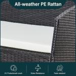 Black Rattan 4-Piece Outdoor Furniture Set