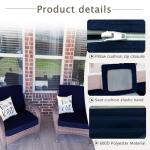Deep Outdoor Patio Cushion Covers Set of 4