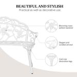 Bonnlo White Cast Aluminium Garden Bench