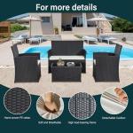 Black Rattan 4-Piece Outdoor Furniture Set