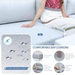 15 Piece Aluminum Patio Furniture Set with Fire Pit