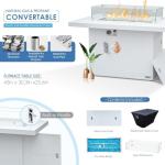 15 Piece Aluminum Patio Furniture Set with Fire Pit