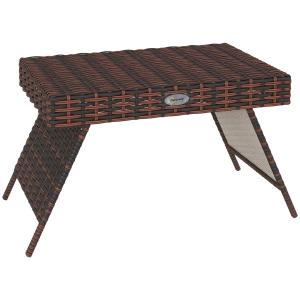 Foldable Rattan Coffee Table with Steel Frame