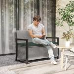 Outsunny Rattan Garden Storage Bench with Inner Bag