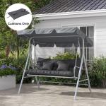 Outsunny Charcoal Grey Outdoor Back & Seat Cushion