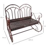 Bronze Metal Rocking Chair Swing Loveseat